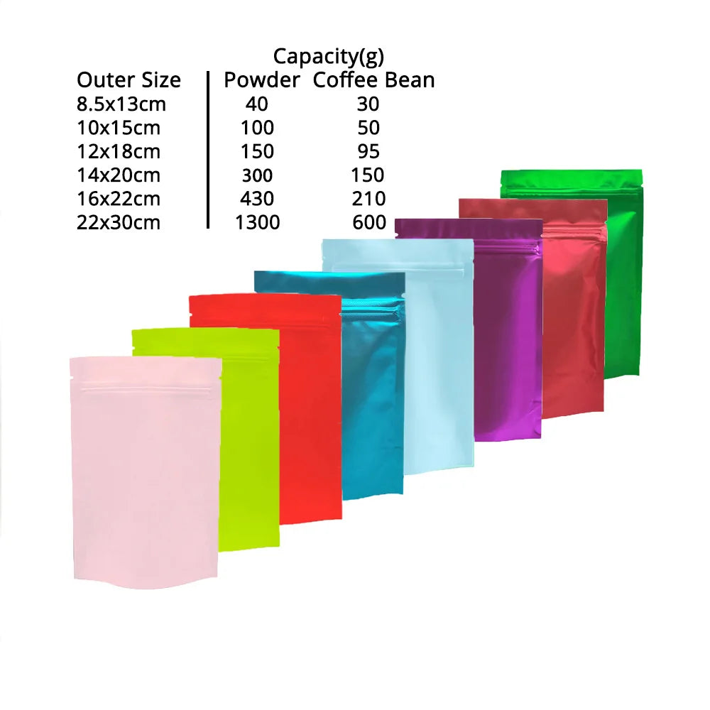 VoluPack Premium Matte Mylar Bags Smell Proof Aluminum Foil Lining