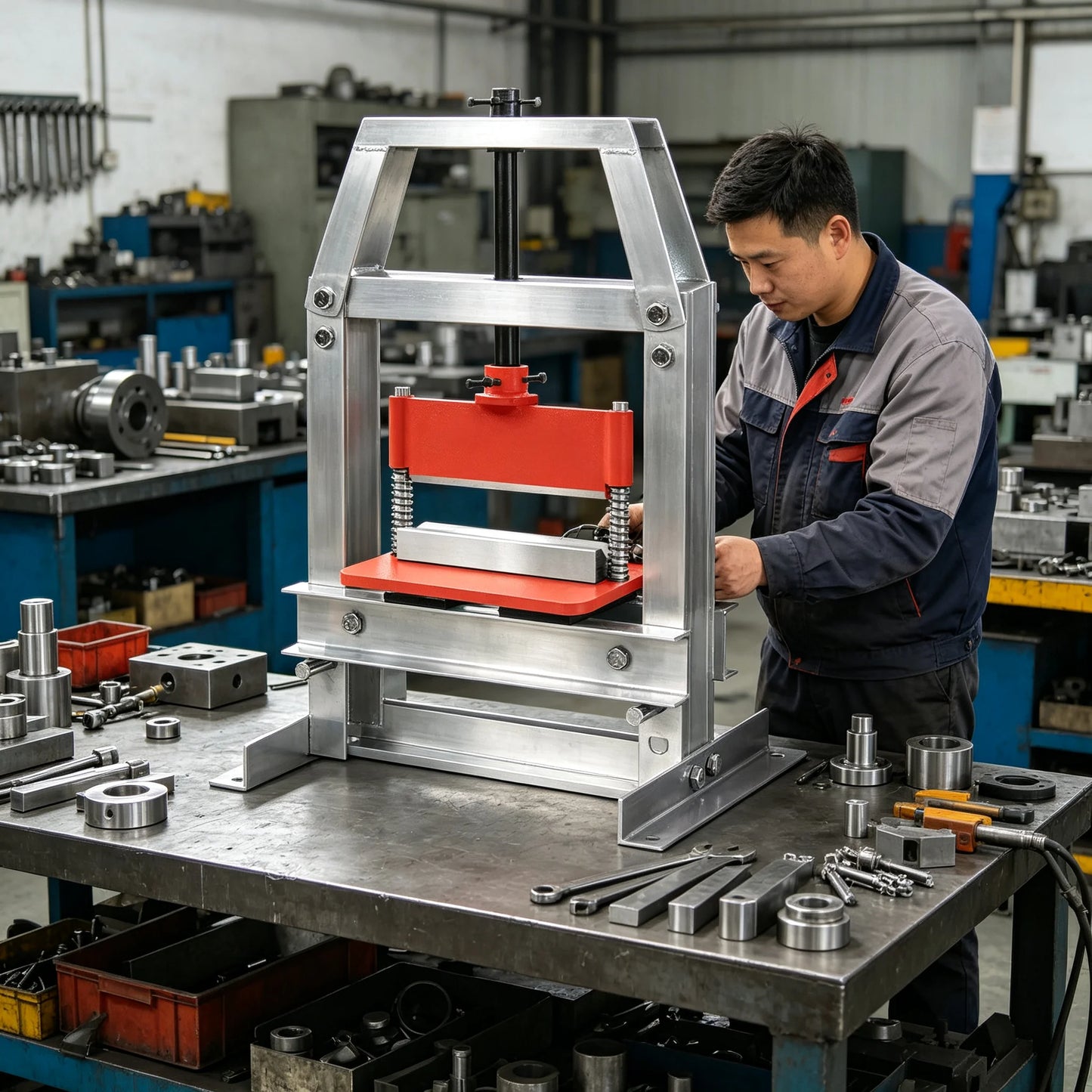 Press Brake Attachment For Hydraulic Shop Presses 12 To 20 Ton 90 Degree