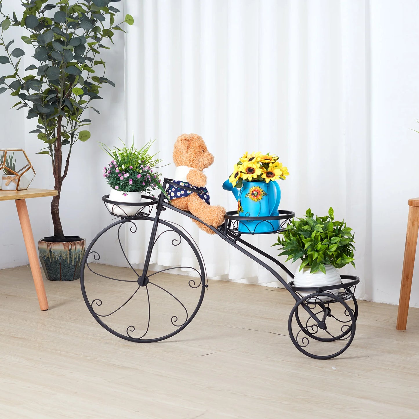 Wisfor 3 Tier Bicycle Shaped Metal Plant Stand Pot Holder