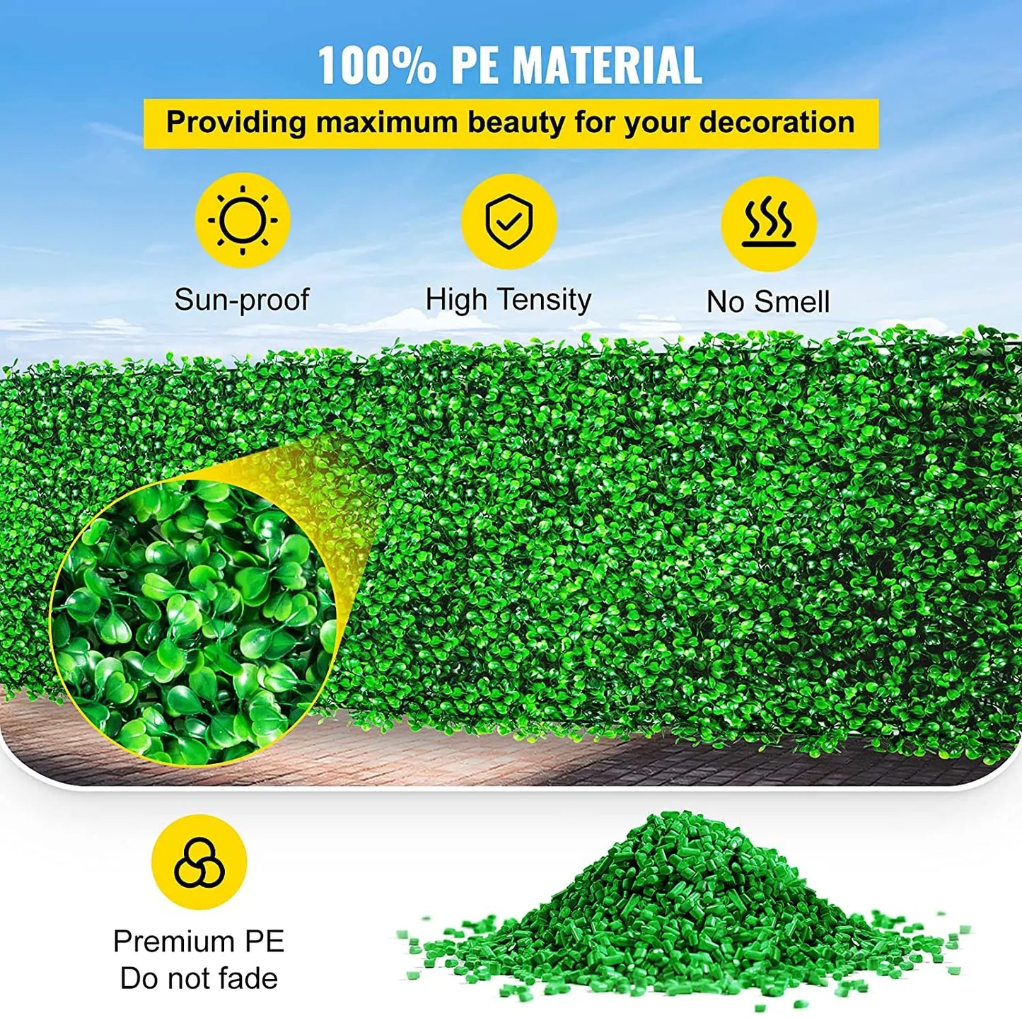 SucceBuy Boxwood Hedge Wall Panels Artificial Plant Backdrop