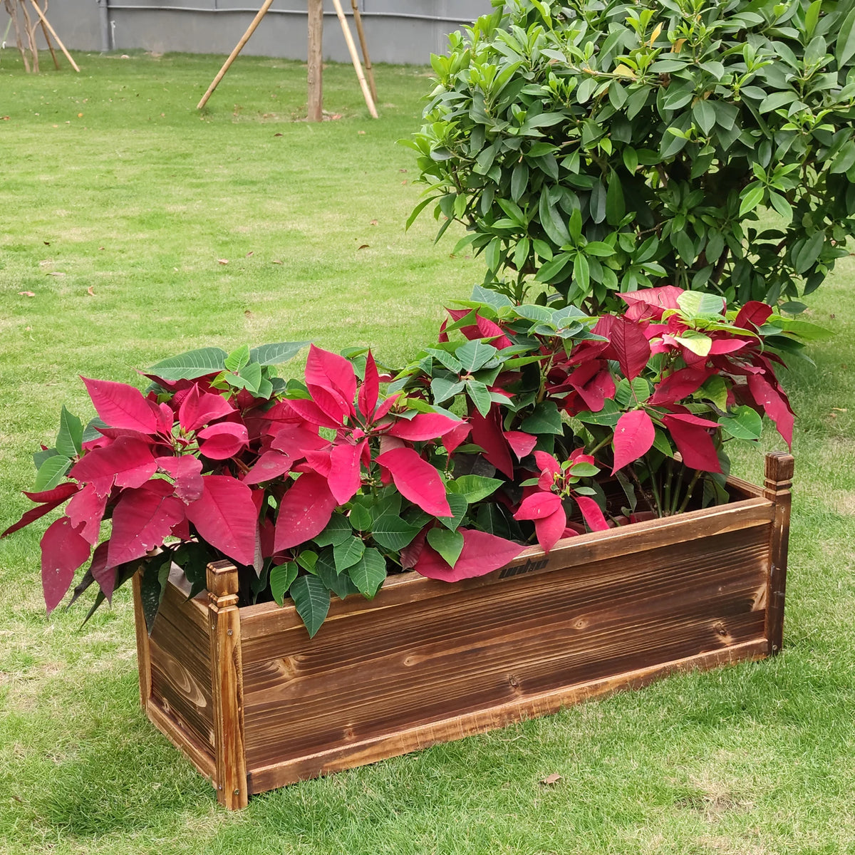 Raised Window Mounted Wooden Garden Flower Planter