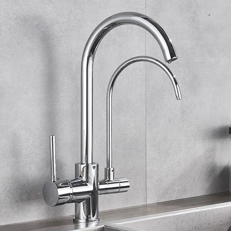 Hownifety Pullout Water Filter Kitchen Faucet Cold Hot Tap