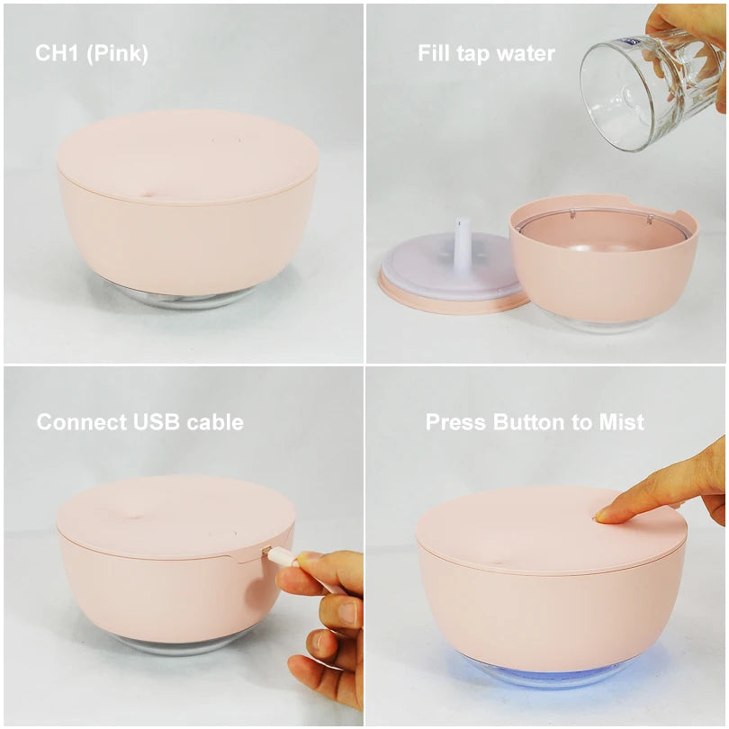 Coronwater USB Mini Air Humidifier With Aroma Diffuser
