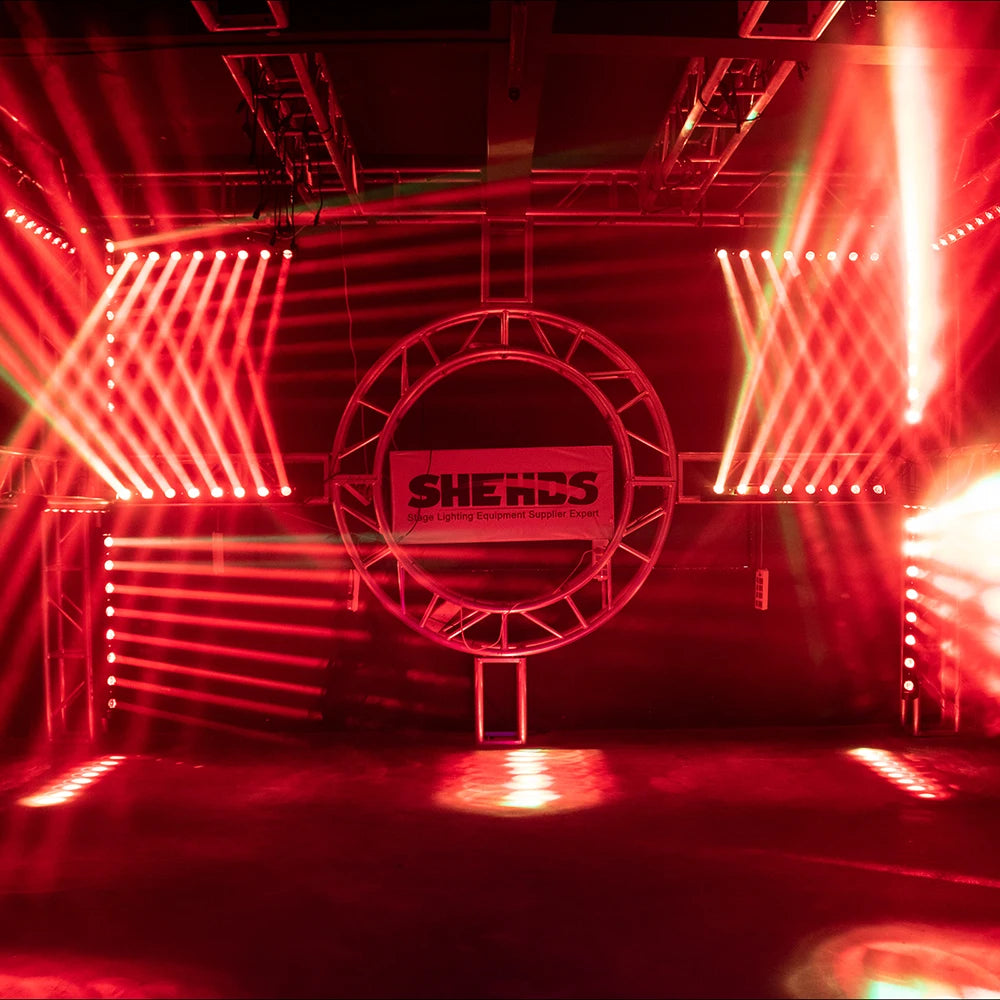 SHEHDS Moving Head RGBW 4in1 Stage Light DMX 512 For DJ Parties