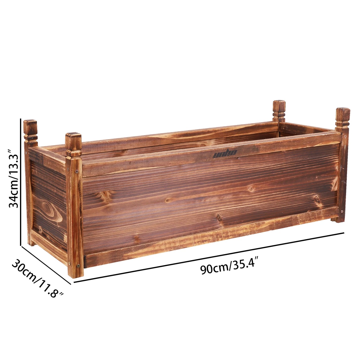 Wooden Raised Flower Bed Planter Box For Indoor Outdoor Gardens