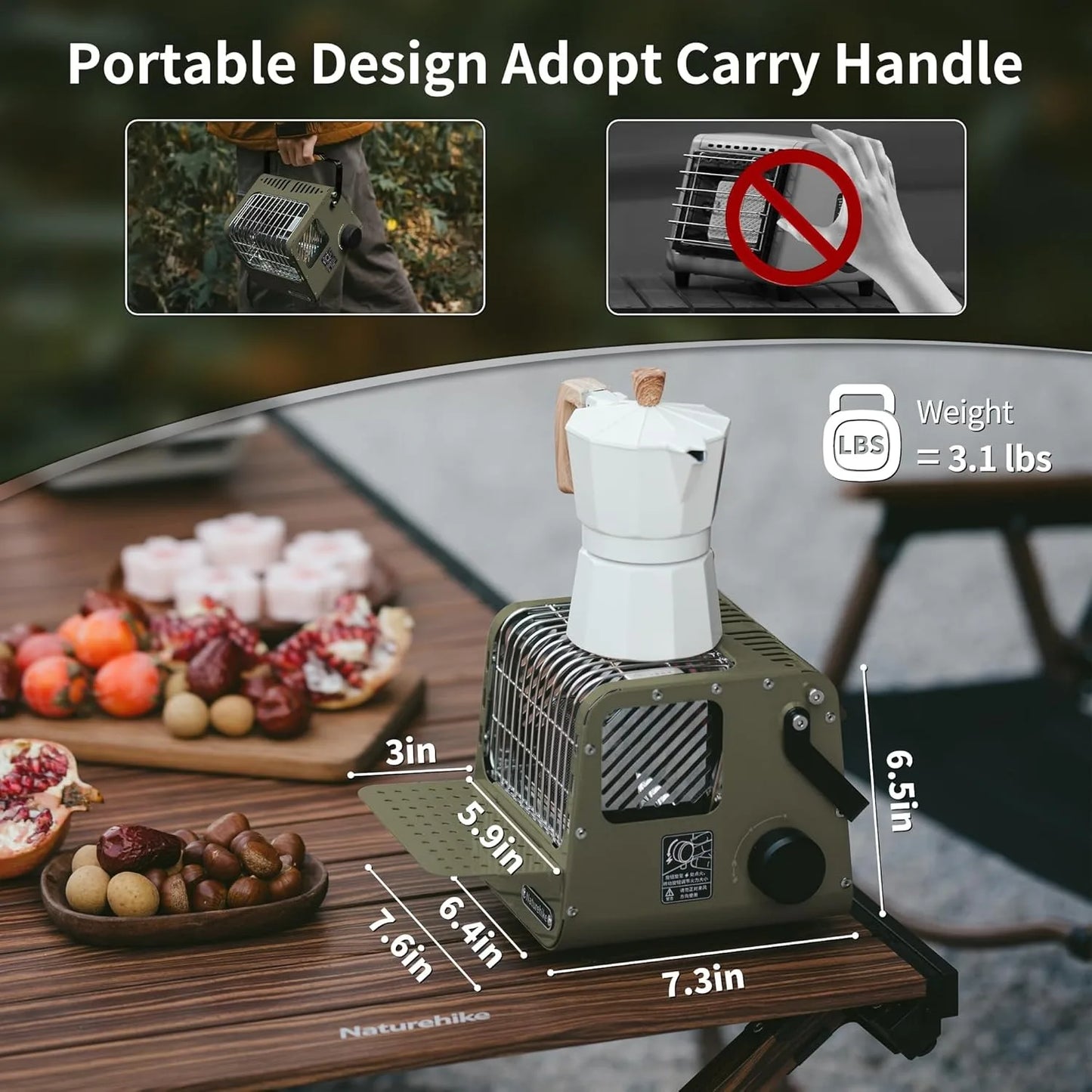 Naturehike Camp Heater Portable Space Heater Indoor Outdoor Camping Stove