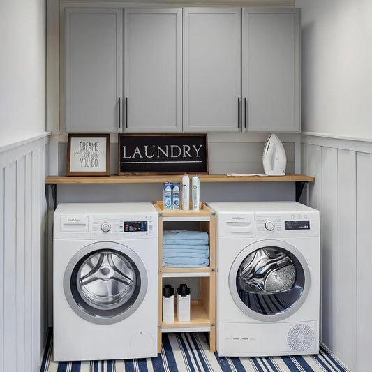 Laundry Room Wall Cabinets With Adjustable Shelves For Storage