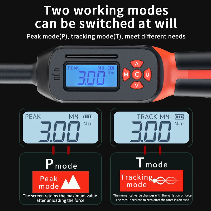MoveCrab Digital Torque Wrench 1-340 Nm With LED Alerts
