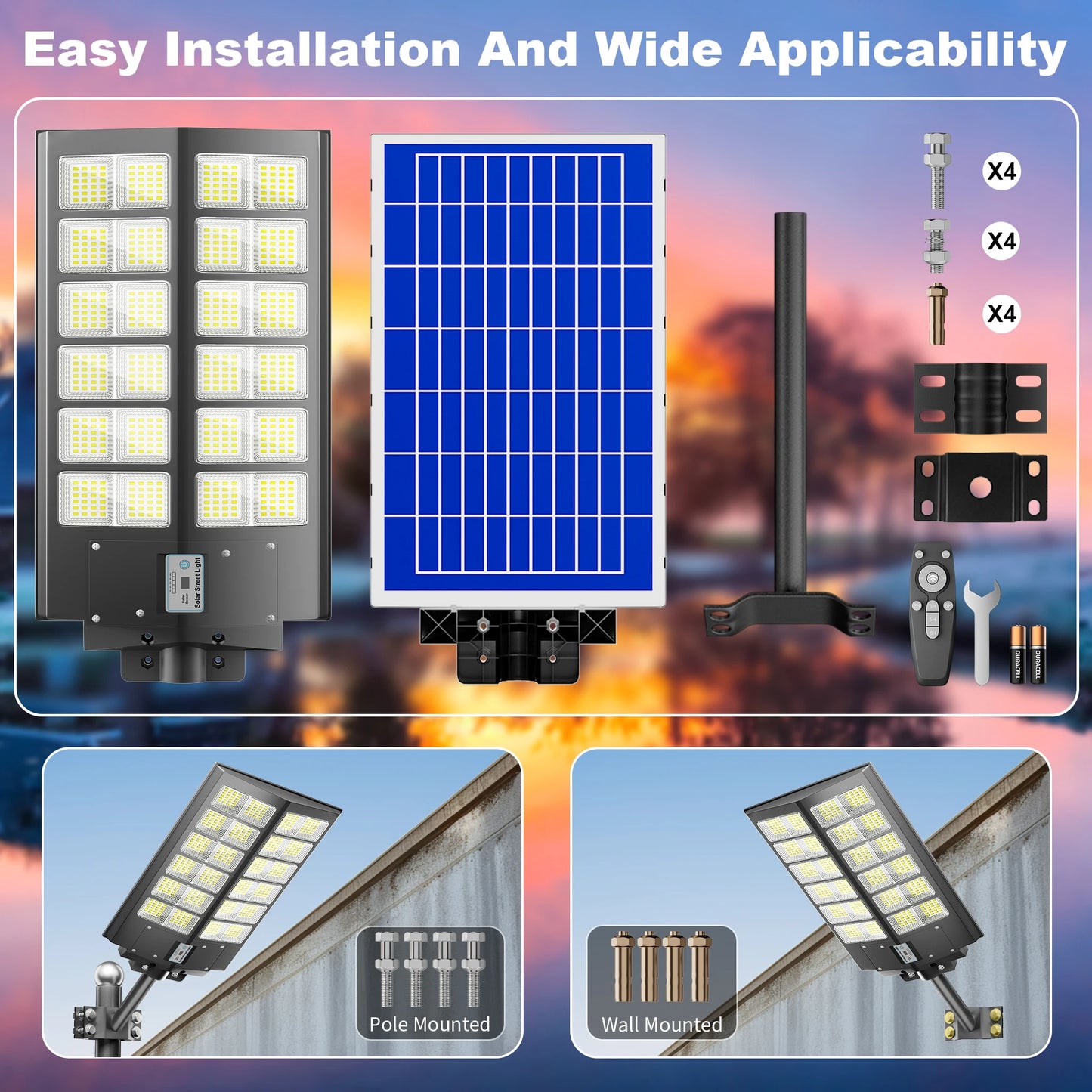 6000W Waterproof Solar Street Light With Motion Sensor