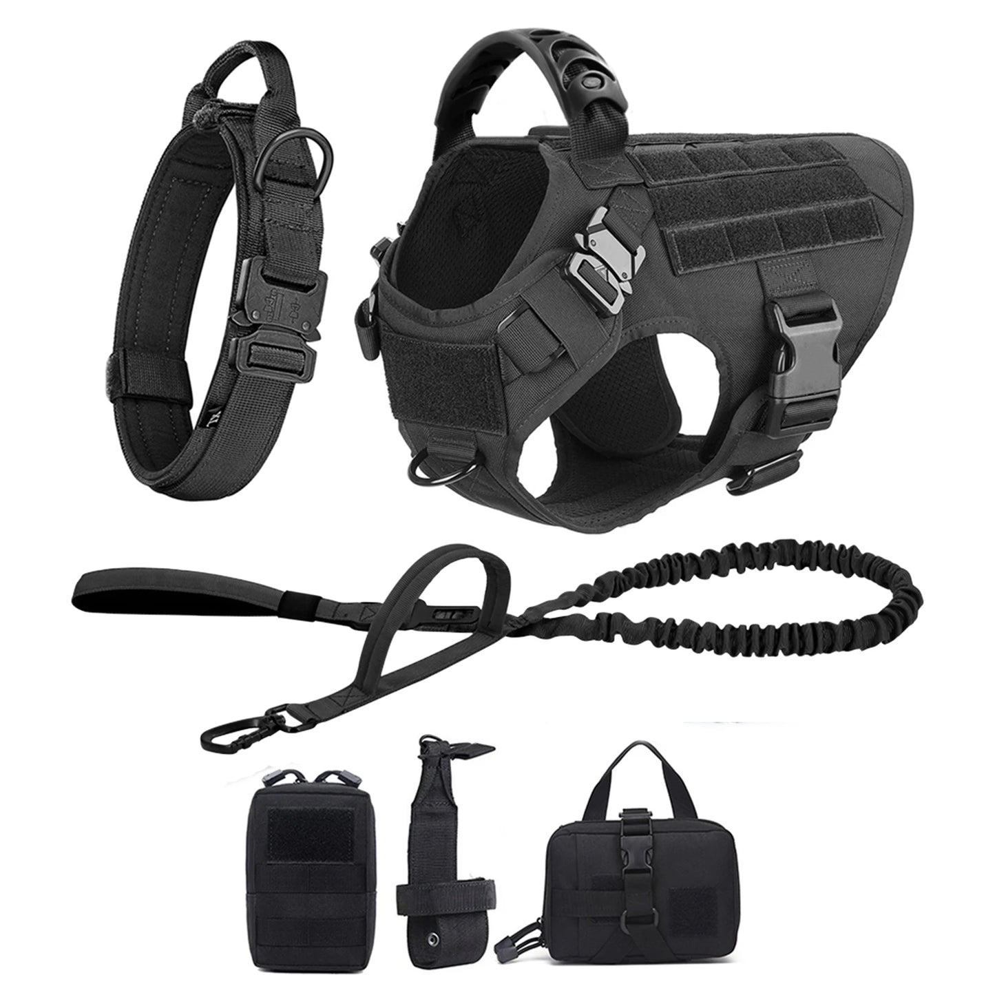 Dog Harness And Leash Set For German Shepherd Malinois Training