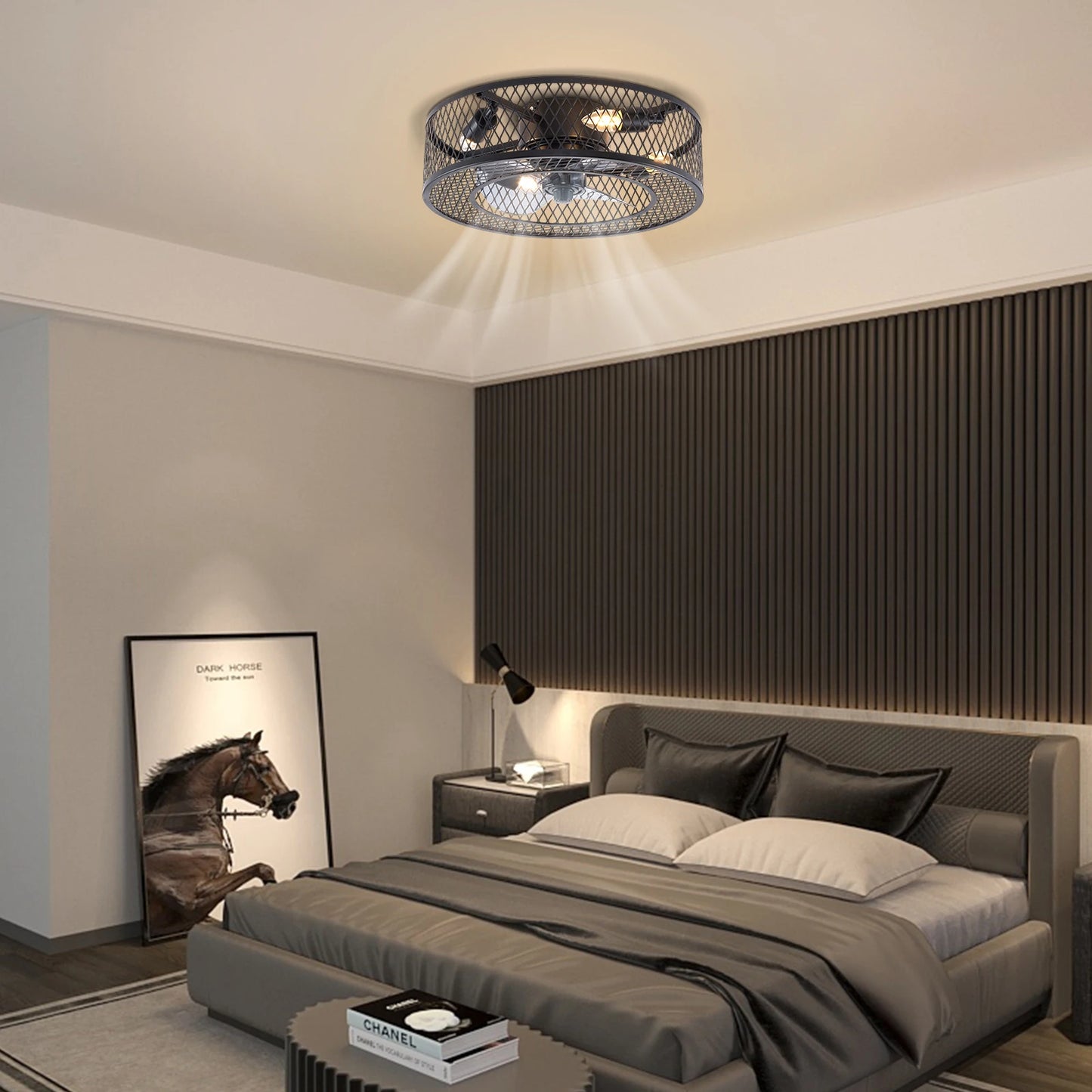 Ceiling Fan Pendant Light With E27 Socket No Bulbs Included