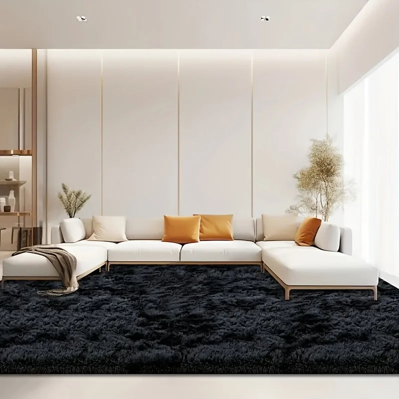 Plush Area Rug 100 Percent Polyester Geometric Pattern For Bedroom Living Room