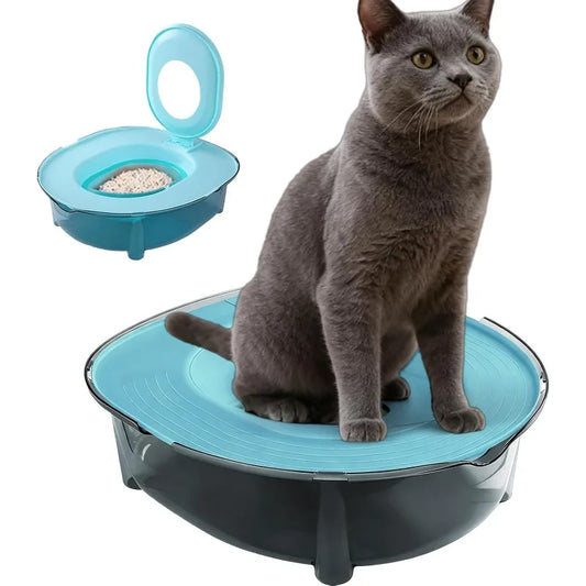 Cat Litter Box Set Splash Proof Odor Resistant Toilet Pan