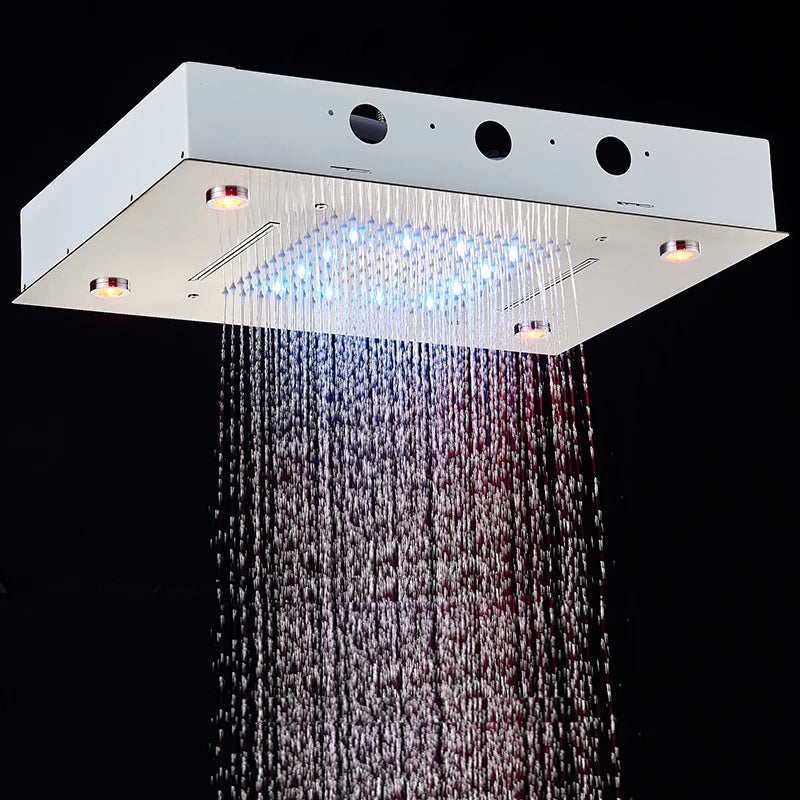 Rozin LED Shower Head Ceiling Mounted Rainfall And Waterfall