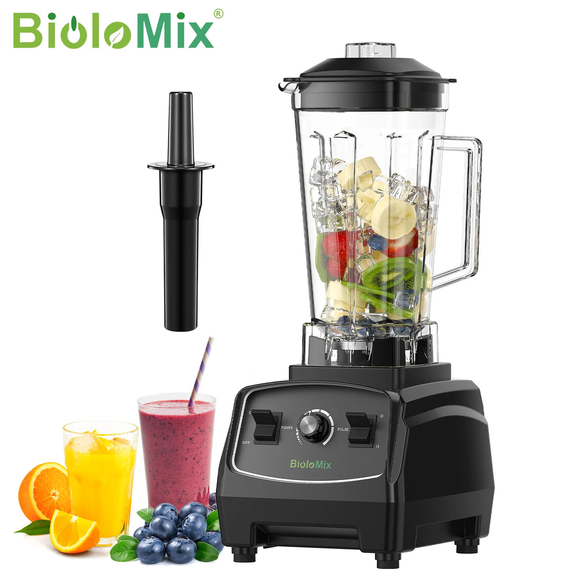 Biolomix Heavy Duty Commercial Blender 3HP 2200W Ice Crush Mixer
