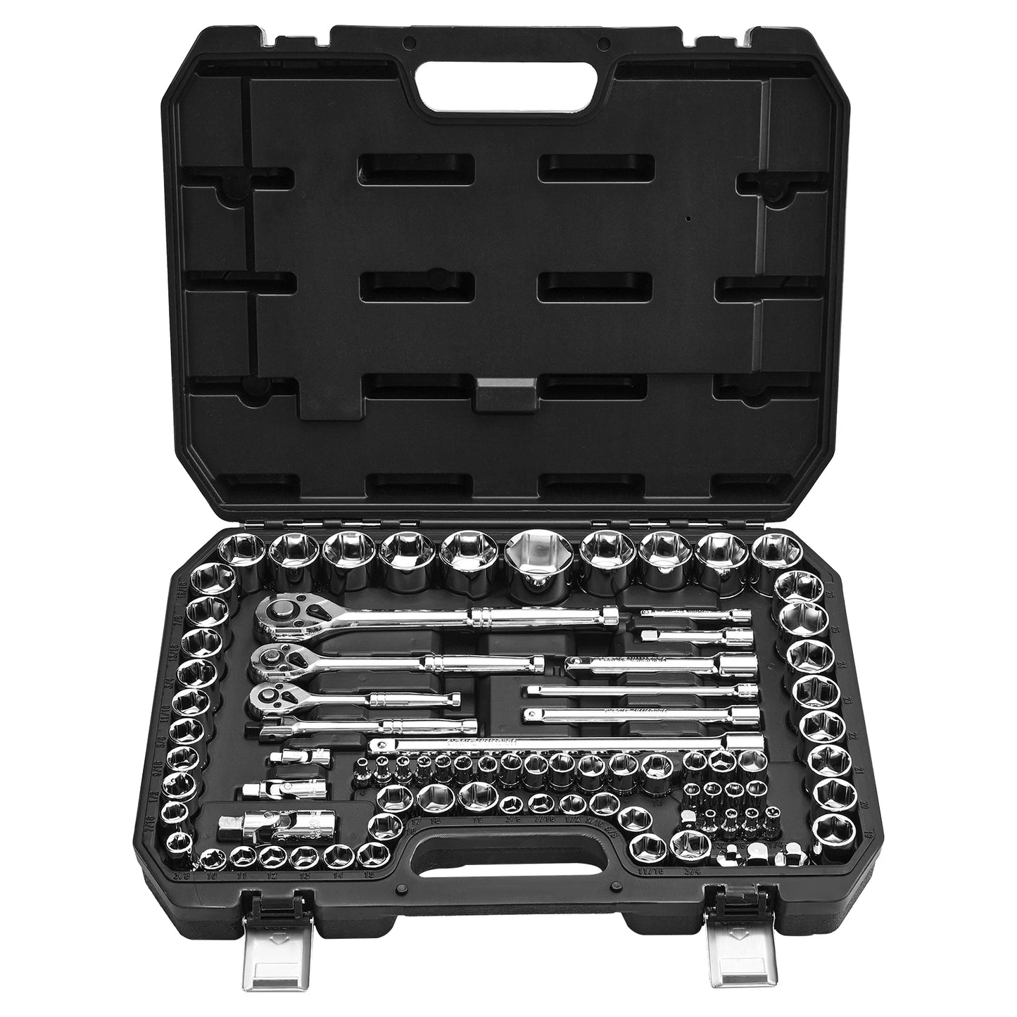 SucceBuy 86 Piece Socket Set Ratchet SAE Metric Tools