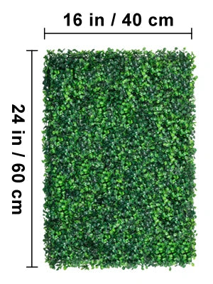 SucceBuy Artificial Boxwood Panel 24 Pcs Hedge Wall Backdrop
