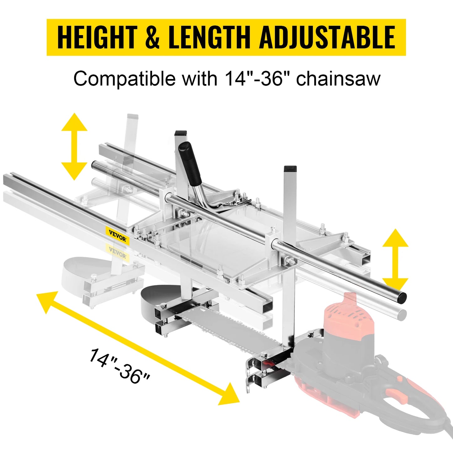 Chainsaw Mill Planking Guide Bar Lumber Cutter for Portable Sawmill