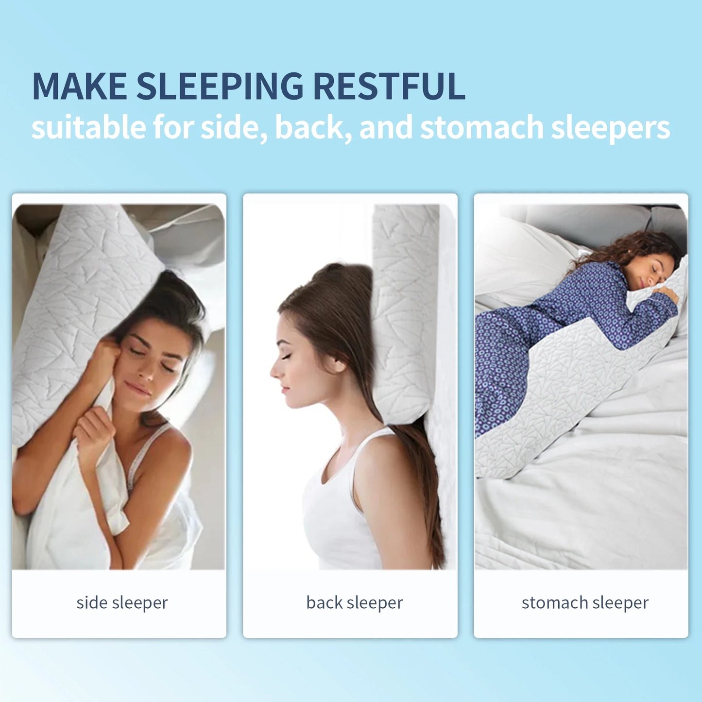 Memory Foam Body Pillow For Adults Supports Ideal Sleep Comfort