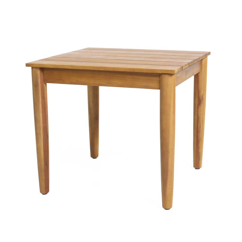 LISM Rustic Acacia Wood Outdoor Side Table With Slat Top