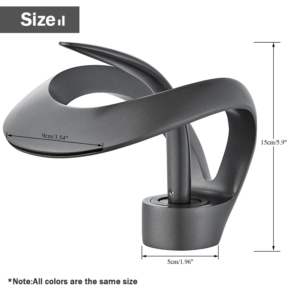 Rozin Waterfall Basin Faucet Bathroom Deck Mount Hot Cold Mixer Tap
