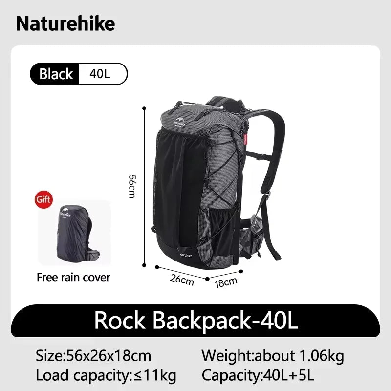 Naturehike Rock Outdoor Hiking Backpack Large Capacity Travel Pack