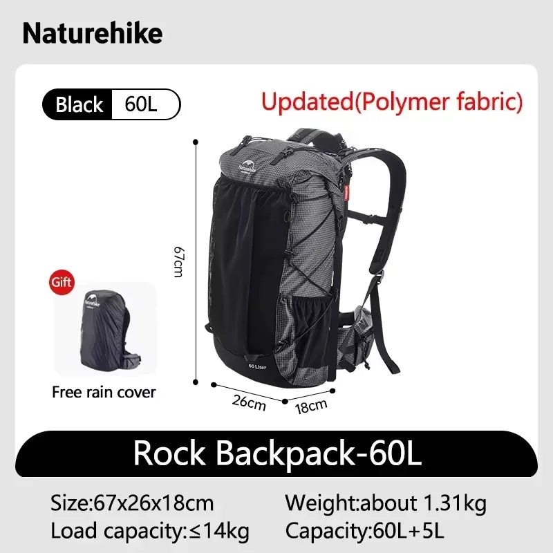 Naturehike Rock Outdoor Hiking Backpack Large Capacity Travel Pack