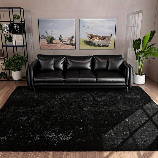 Plush Area Rug 100 Percent Polyester Geometric Pattern For Bedroom Living Room