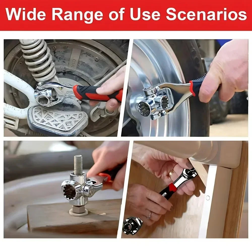 STONEGO 52in1 Universal Spline Wrench Set Rotating 360 Dog Bone