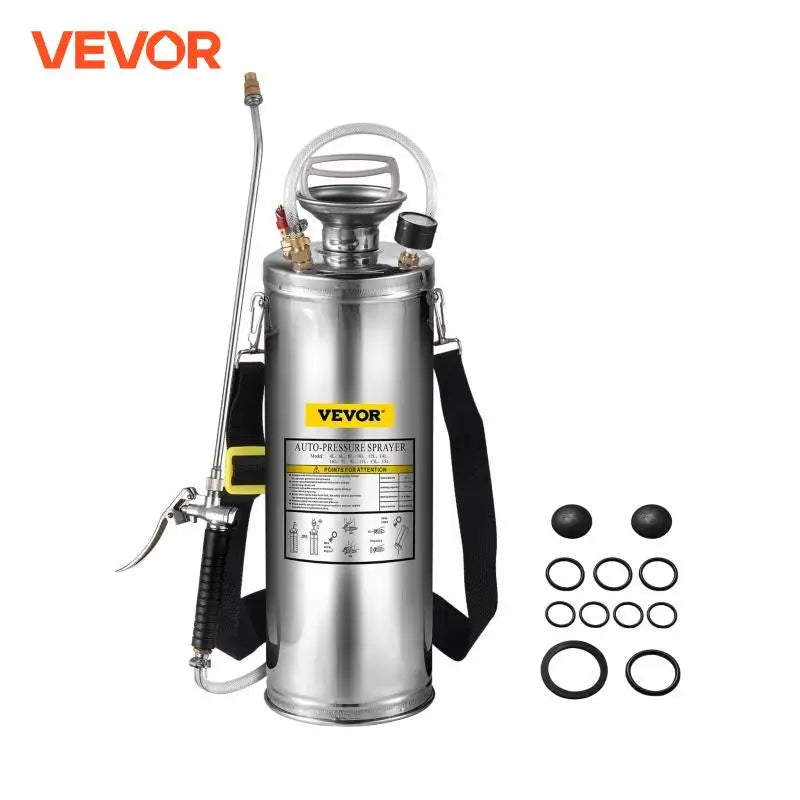 SucceBuy Stainless Steel Hand Powered Sprayer For Garden Use