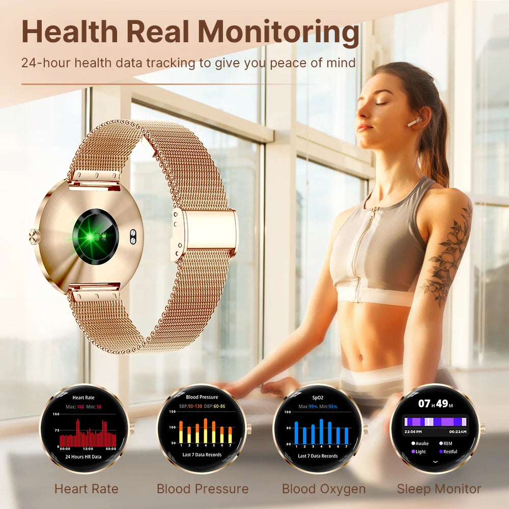 MEVADEN Ultra Thin Stainless Steel Smartwatch AMOLED Display With Bluetooth Call