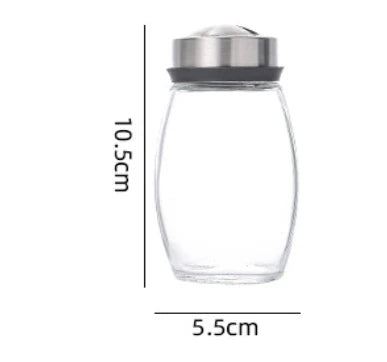 Glass Spice Jar Set With Rack For Seasonings And Salt