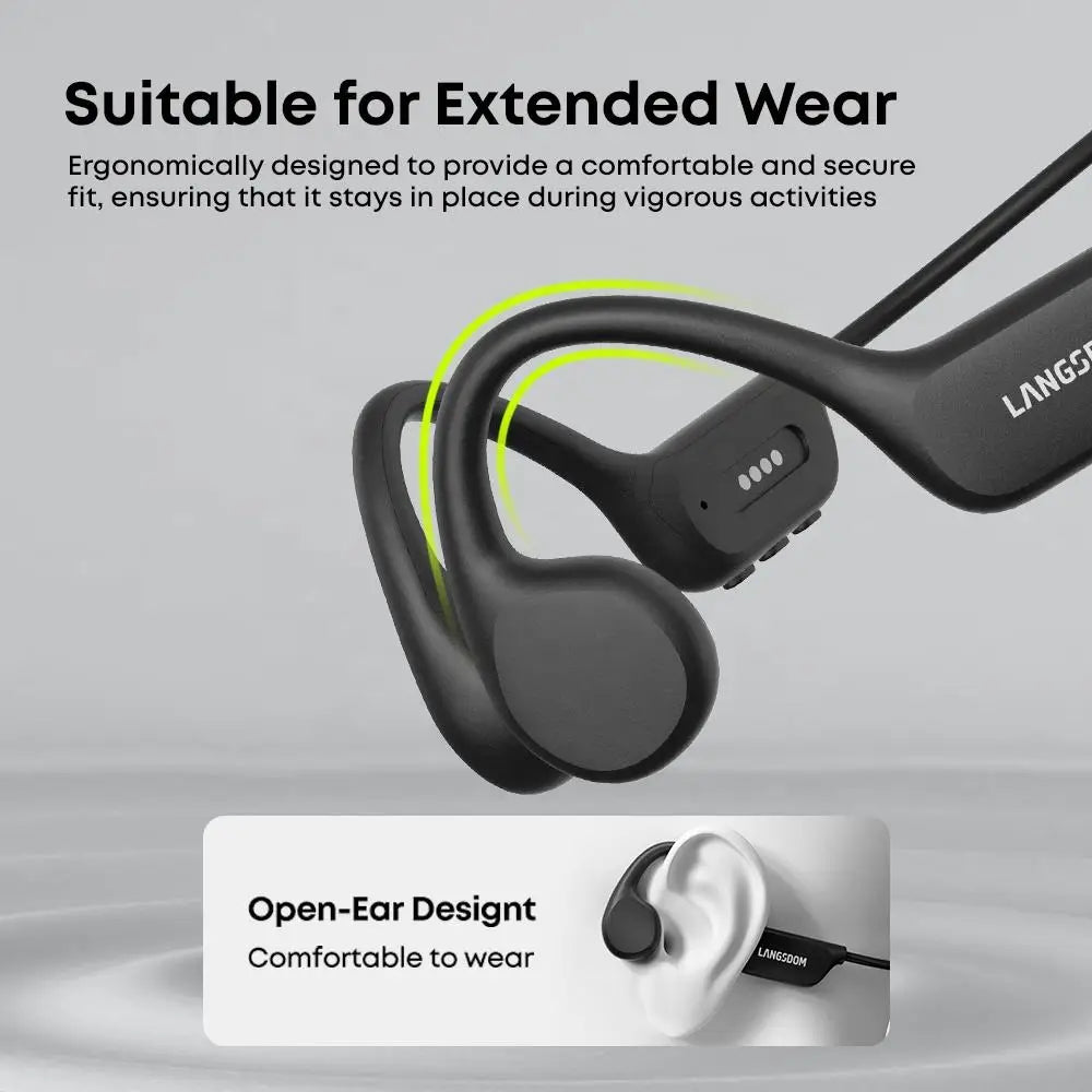IPX8 Waterproof Bone Conduction Headphones Bluetooth Earbuds With 32GB TF