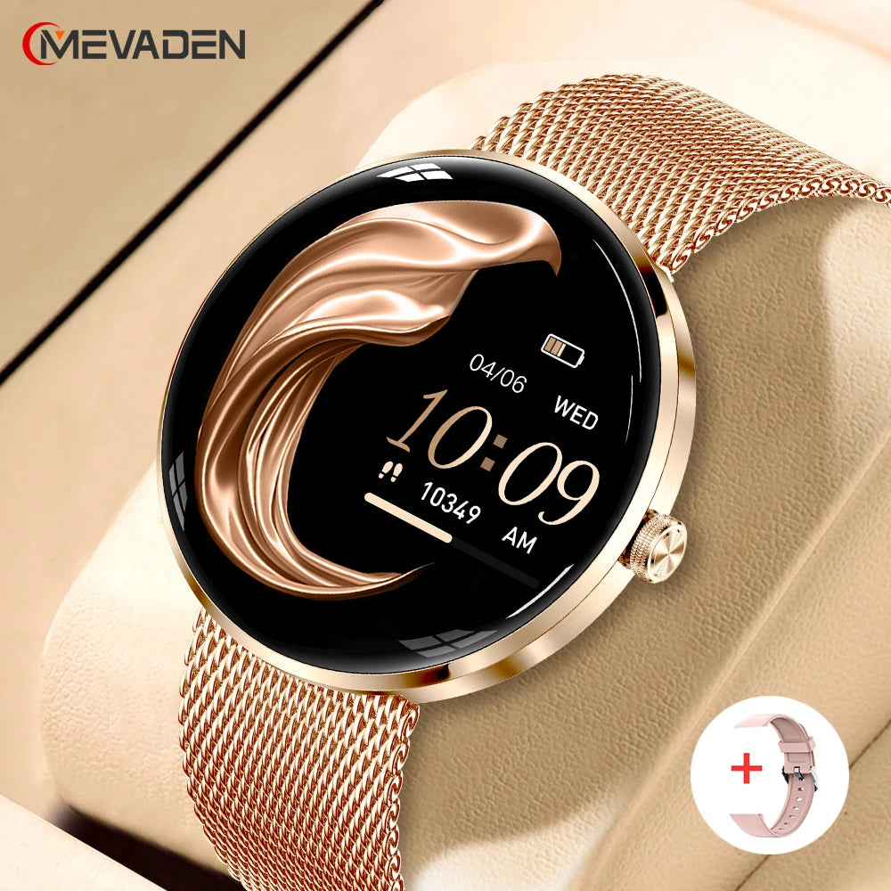 MEVADEN Ultra Thin Stainless Steel Smartwatch AMOLED Display With Bluetooth Call