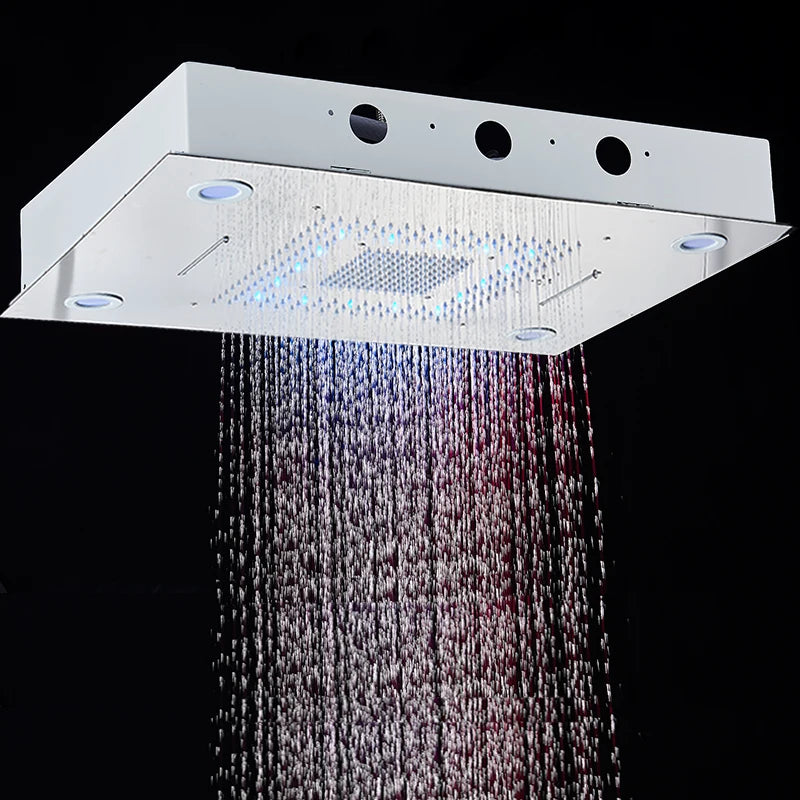Rozin LED Shower Head Ceiling Mounted Rainfall And Waterfall