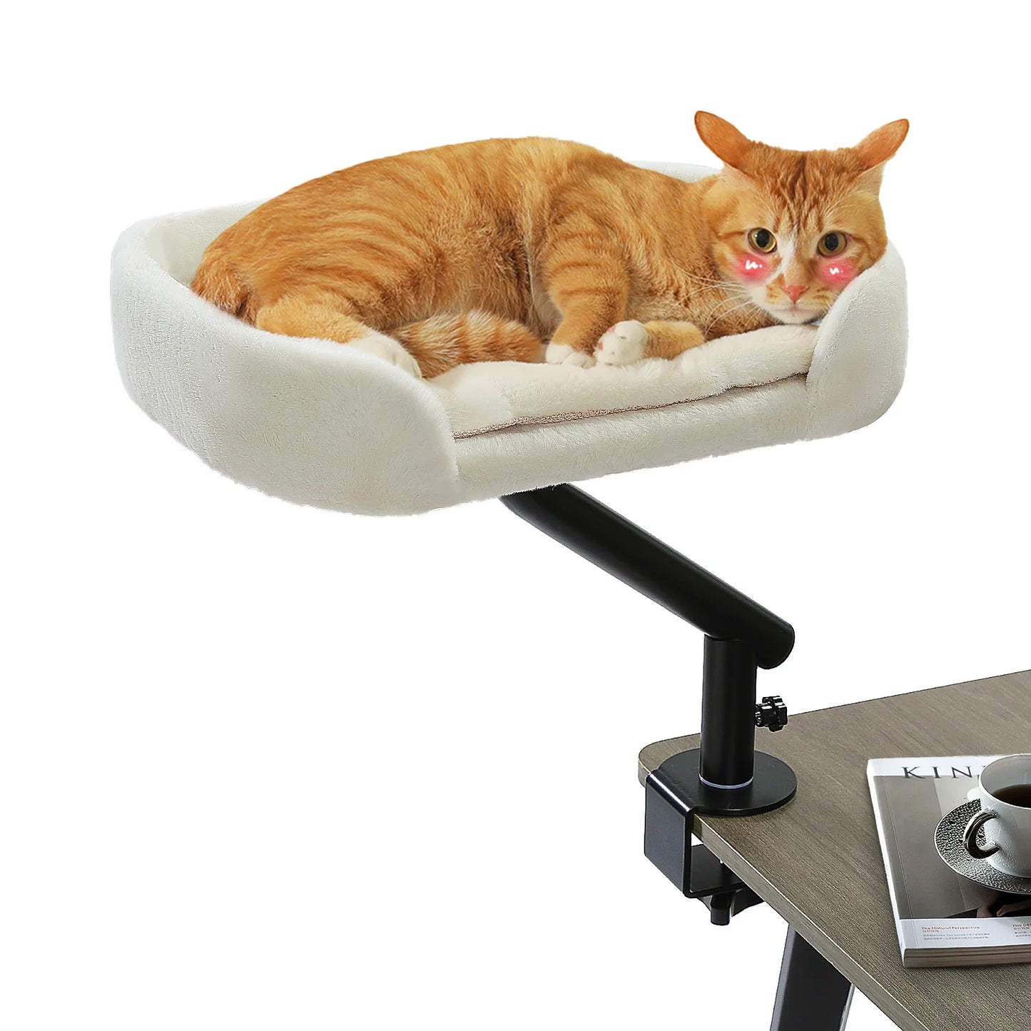 PAWZ Road Cat Desk Bed 360 Rotatable Cat Bed Stand For Indoor Cats