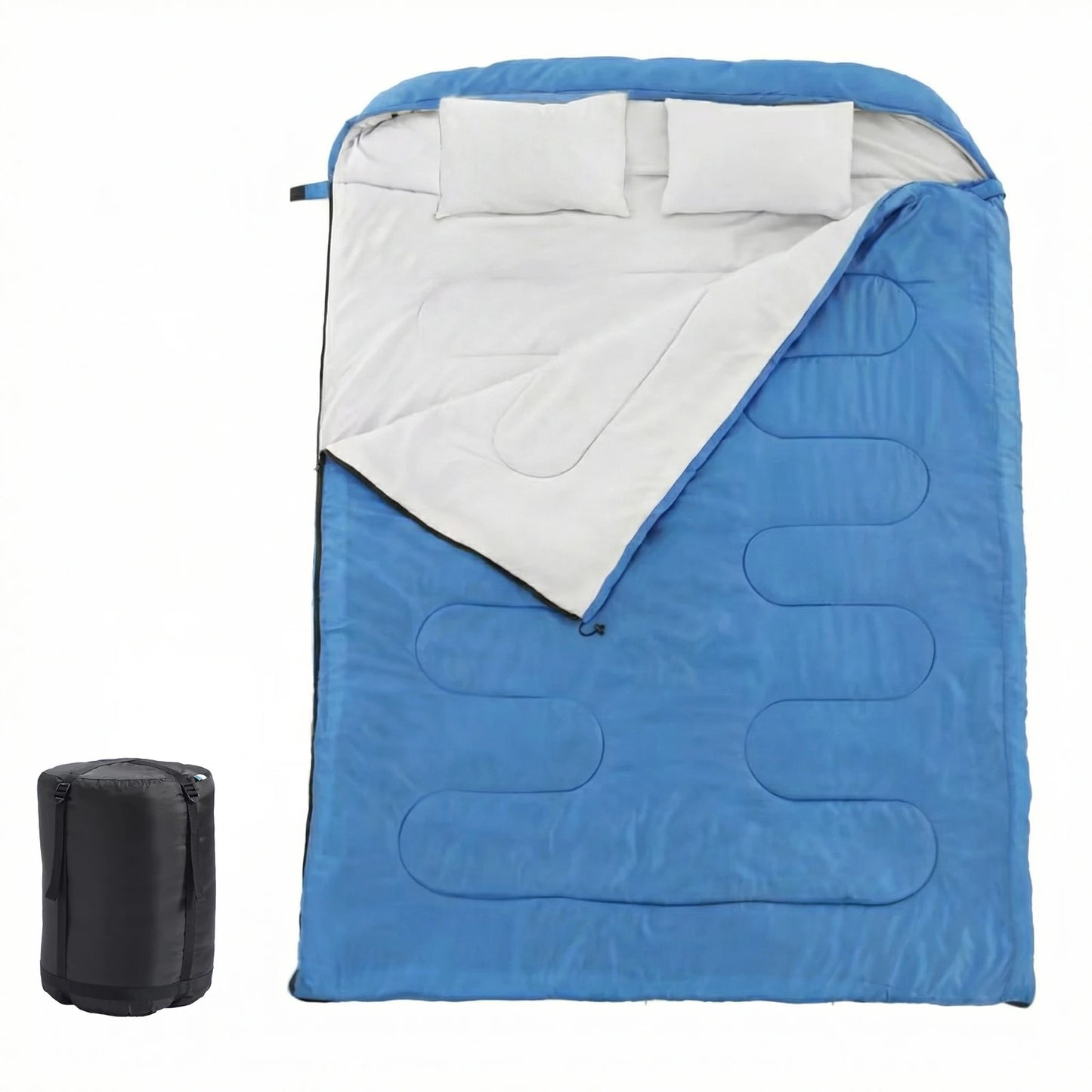 Double Sleeping Bag With Pillow For Two Person Three Season