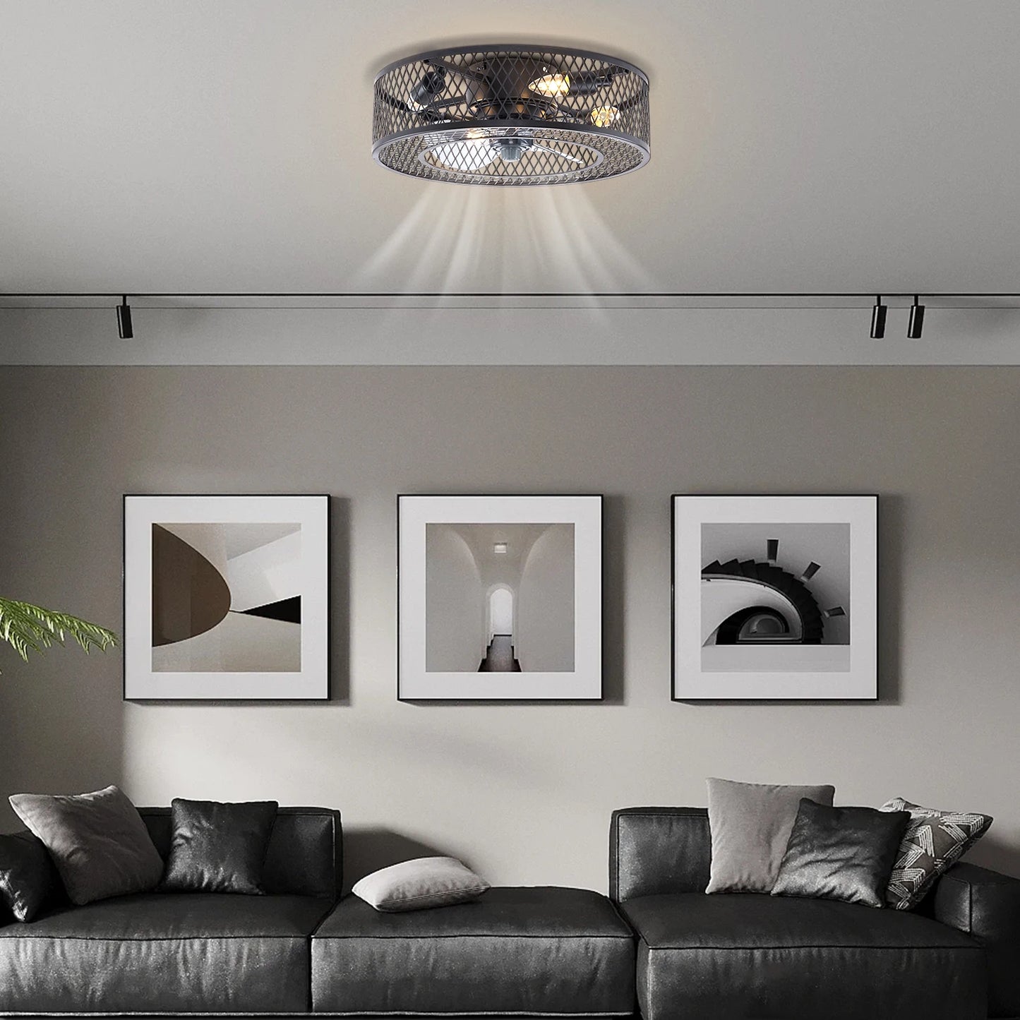 Ceiling Fan Pendant Light With E27 Socket No Bulbs Included