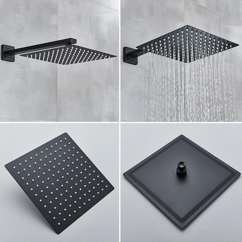 Rozin Wall Mounted Shower Faucet Mixer With Rainfall Hand Shower