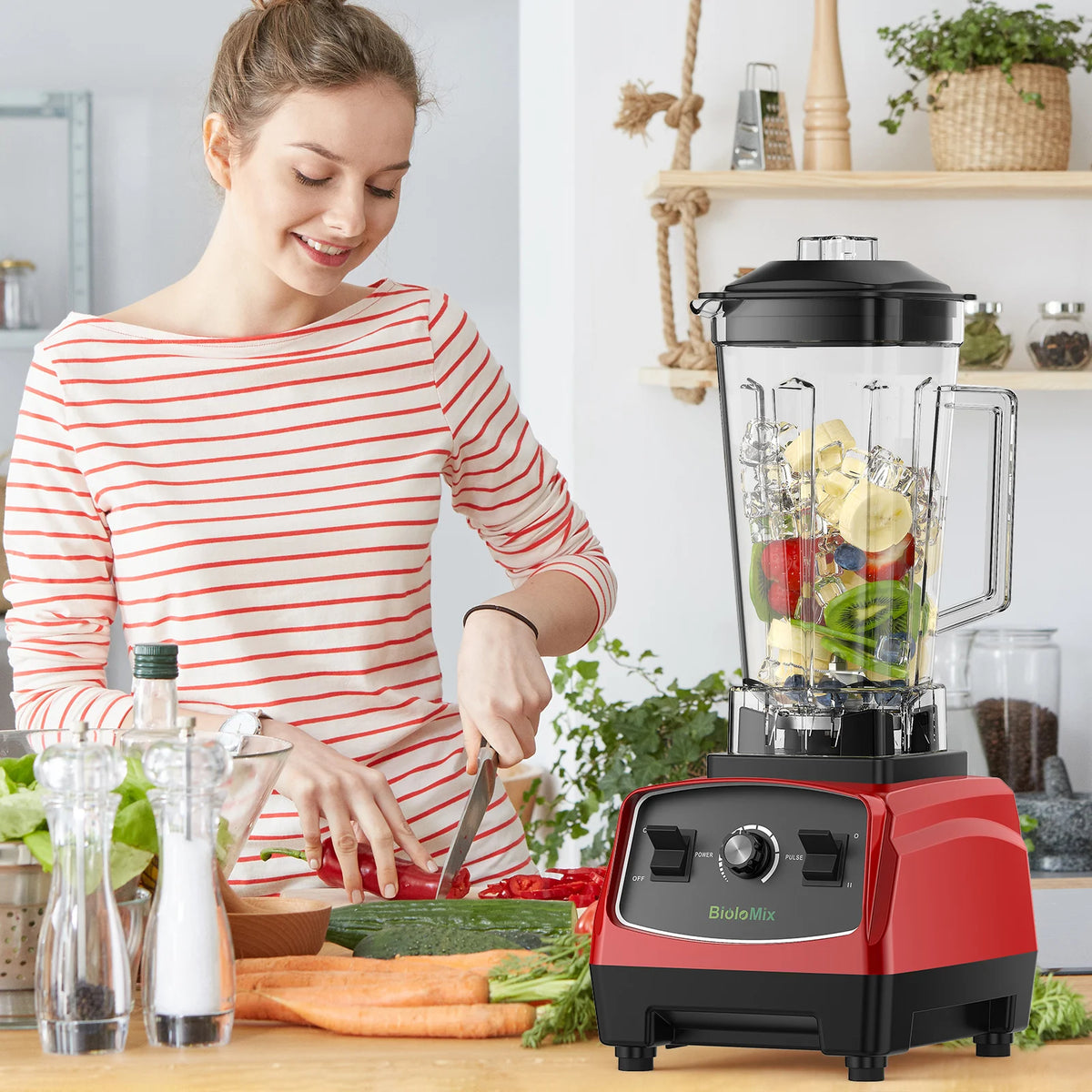 Biolomix Heavy Duty Commercial Blender 3HP 2200W Ice Crush Mixer