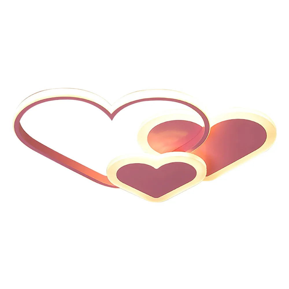 Heart Shaped LED Ceiling Light With Remote 36W 3040LM Adjustable 3000K-6000K