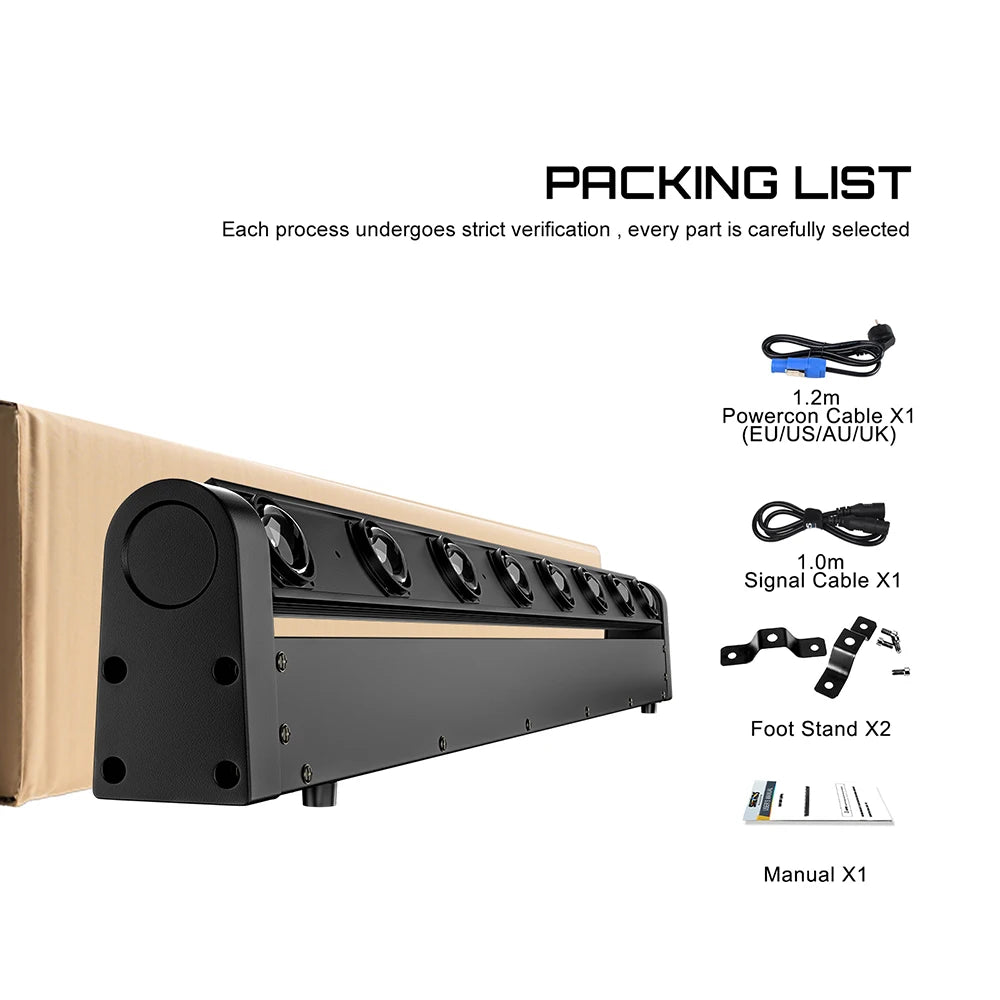 SHEHDS Moving Head RGBW 4in1 Stage Light DMX 512 For DJ Parties