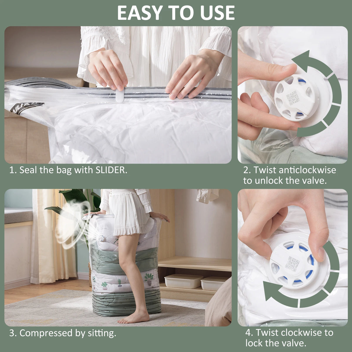 Taili Vacuum Storage Bags Cubic Compression for Clothing and Blankets