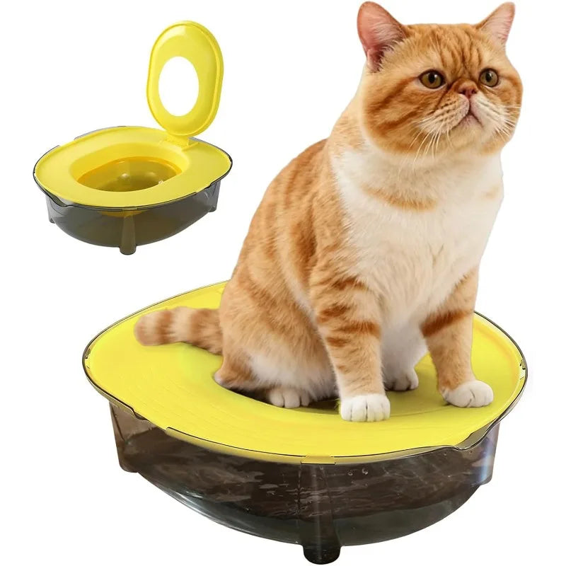 Cat Litter Box Set Splash Proof Odor Resistant Toilet Pan