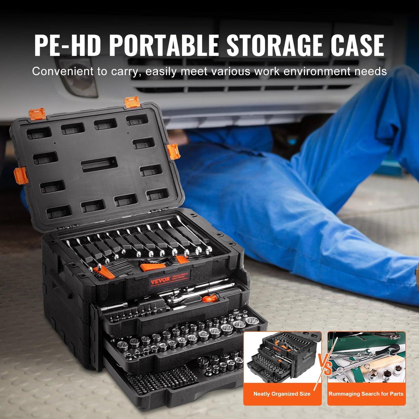 SucceBuy Mechanics Tool Set and Socket Kit 450 Pcs