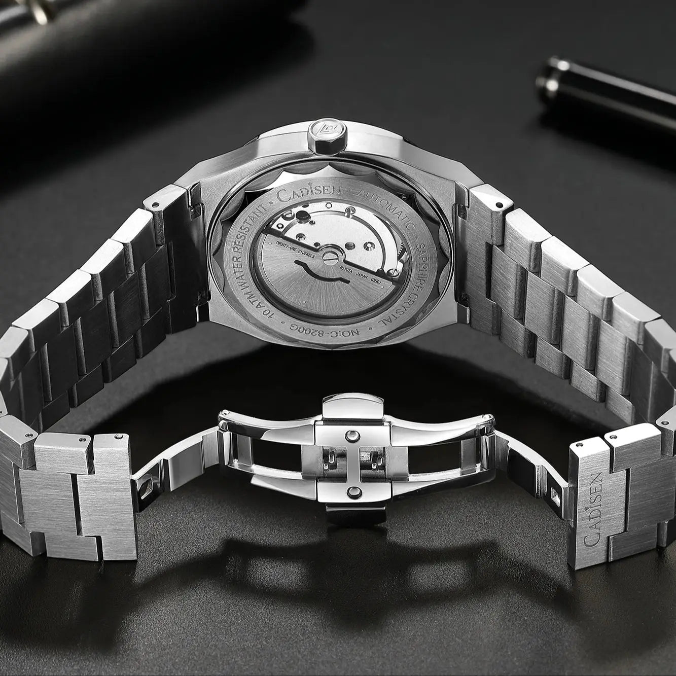 Cadisen Diver Watch Miyota 8215 Automatic Stainless Steel Waterproof Luminous