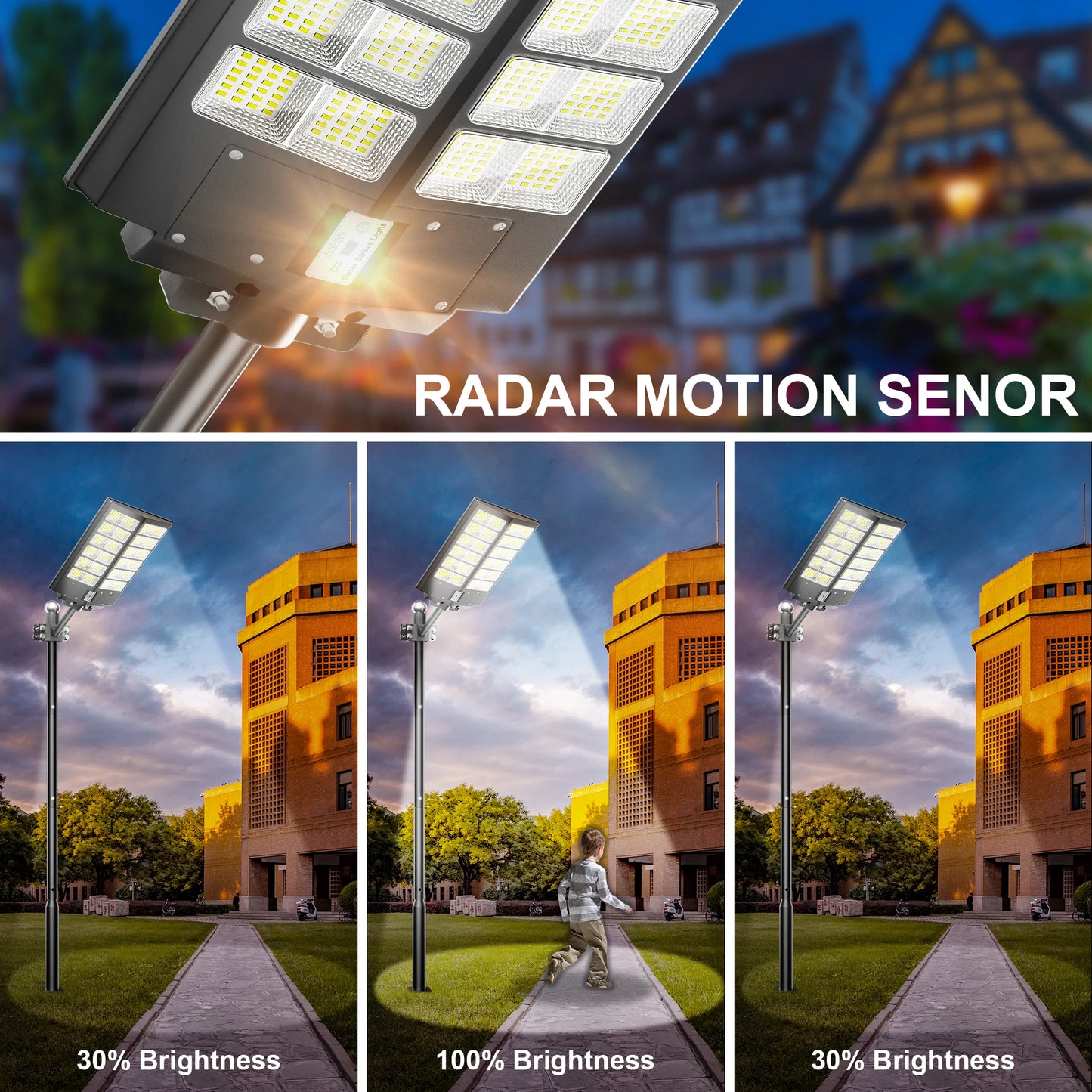6000W Waterproof Solar Street Light With Motion Sensor