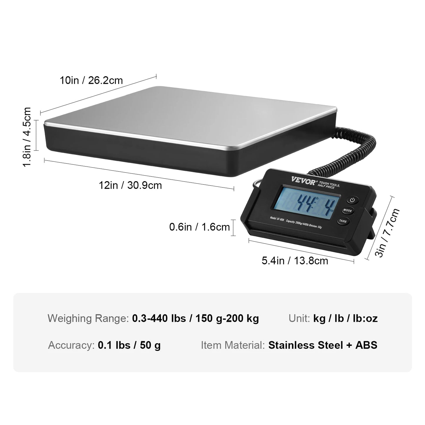 SucceBuy Digital Shipping Scale With LCD Screen for Postal
