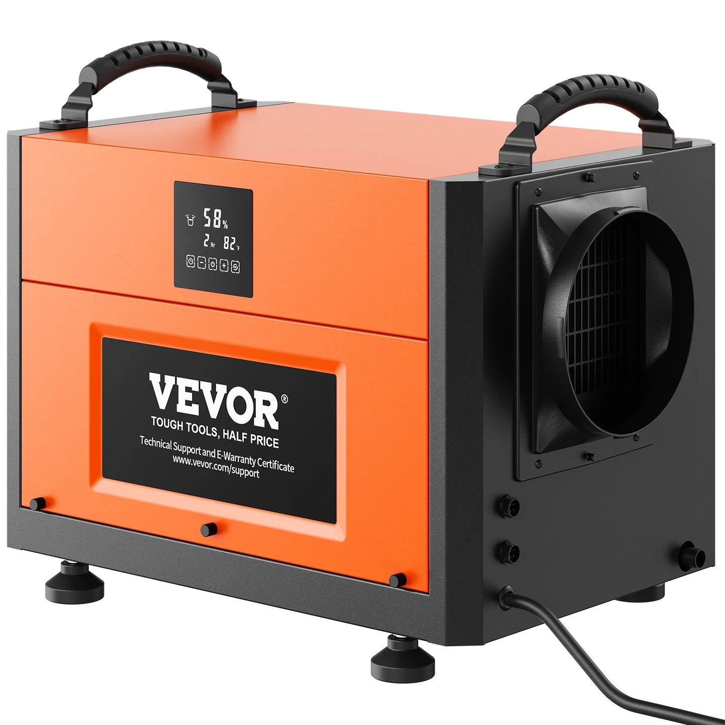 VEVOR Commercial Dehumidifier With Drain Hose For Crawl Spaces Basements