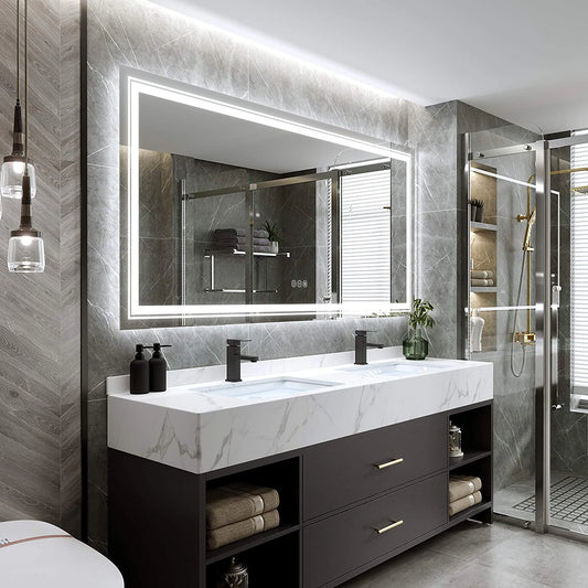 Wisfor LED Backlit Anti Fog Dimmable Bathroom Mirror Memory